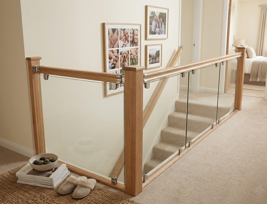 Oak Prefinished Glass Staircase Inspiration